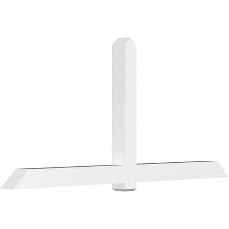 Ekena Millwork Eugene Architectural Grade PVC Gable Bracket, 108"W x 49 1/2"H x 6"D x 6"F, 11/12 Pitch GBP108X50X0606EUG00